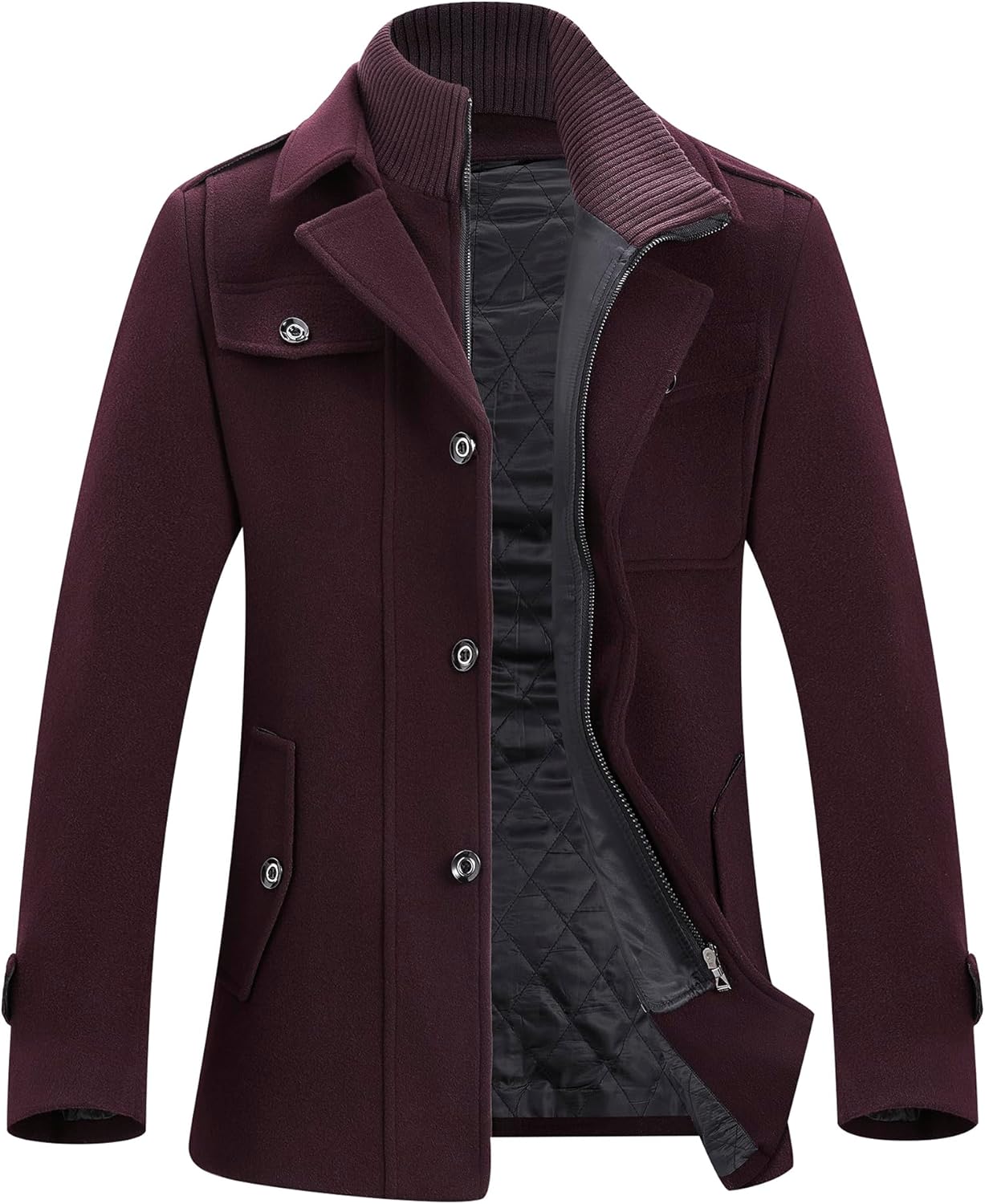 APTRO Men's Pea Coat Wool Jacket for Stylish Winter Wear