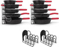Cuisinel Pots and Pans Organizers 2-Pack - Heavy Duty 12in Skillet