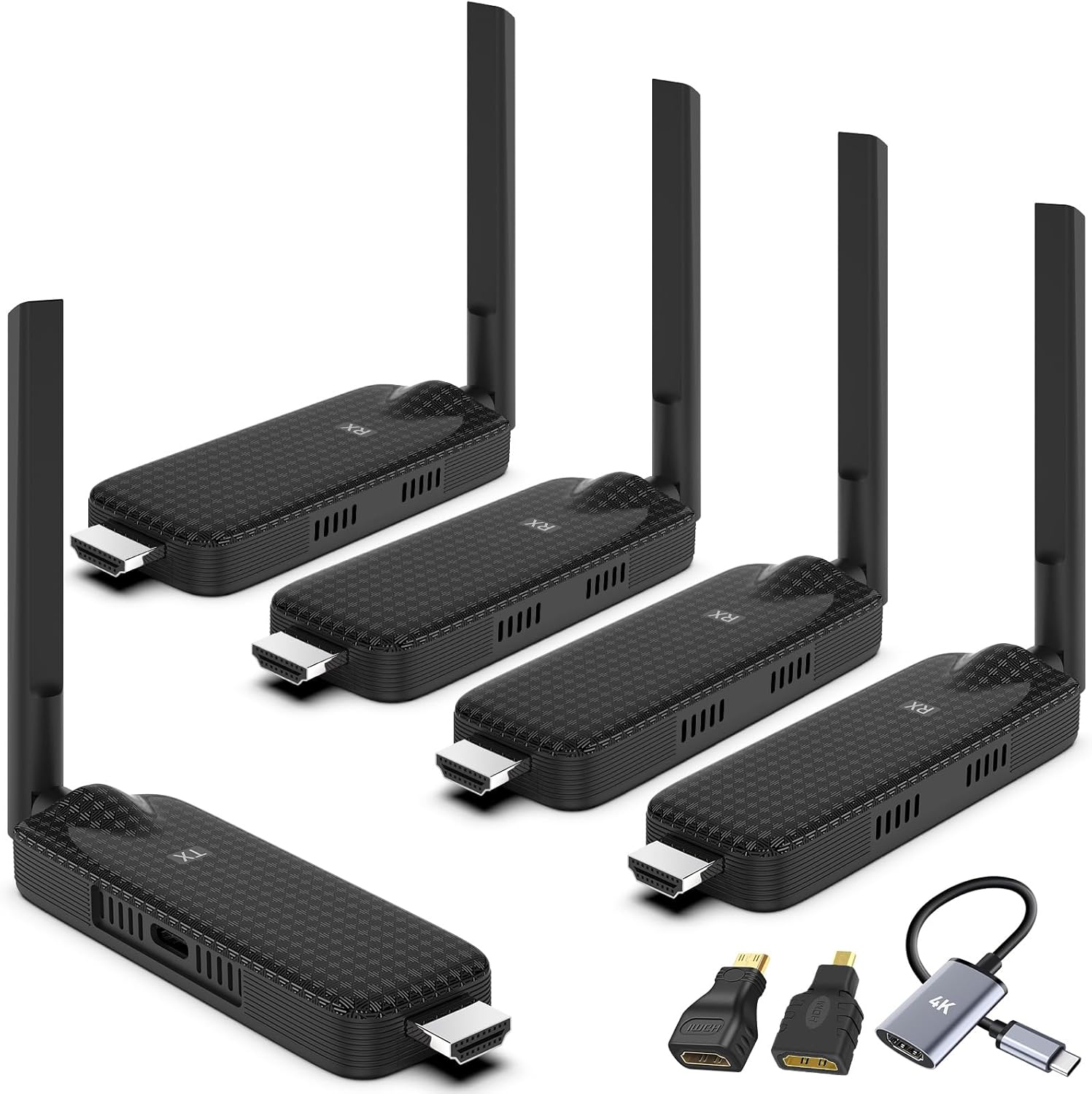 Wireless HDMI 4 Receiver and Transmitter Kit for Multiple Screens