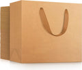 EUSOAR Kraft Shopping Paper Bags 50pcs - Sturdy Gift & Retail Bags