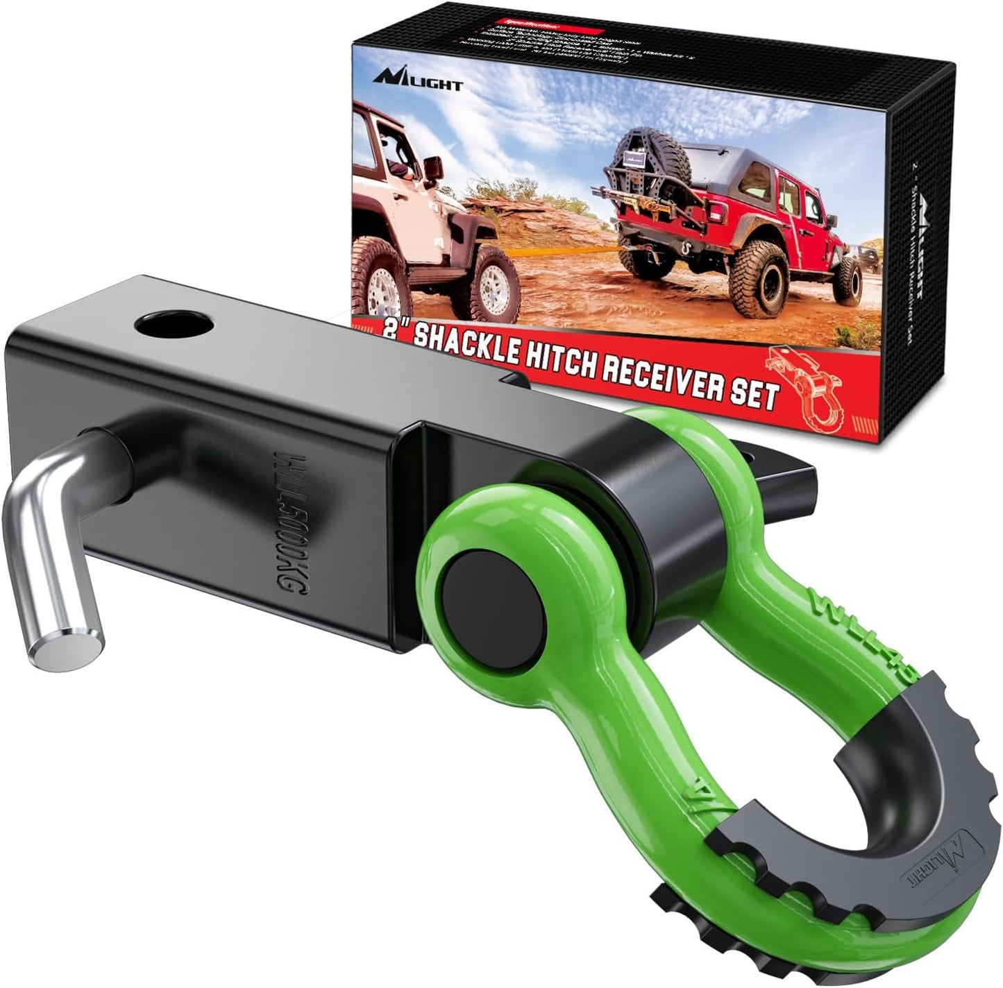 Nilight Shackle Hitch Receiver for Heavy Duty Towing Needs