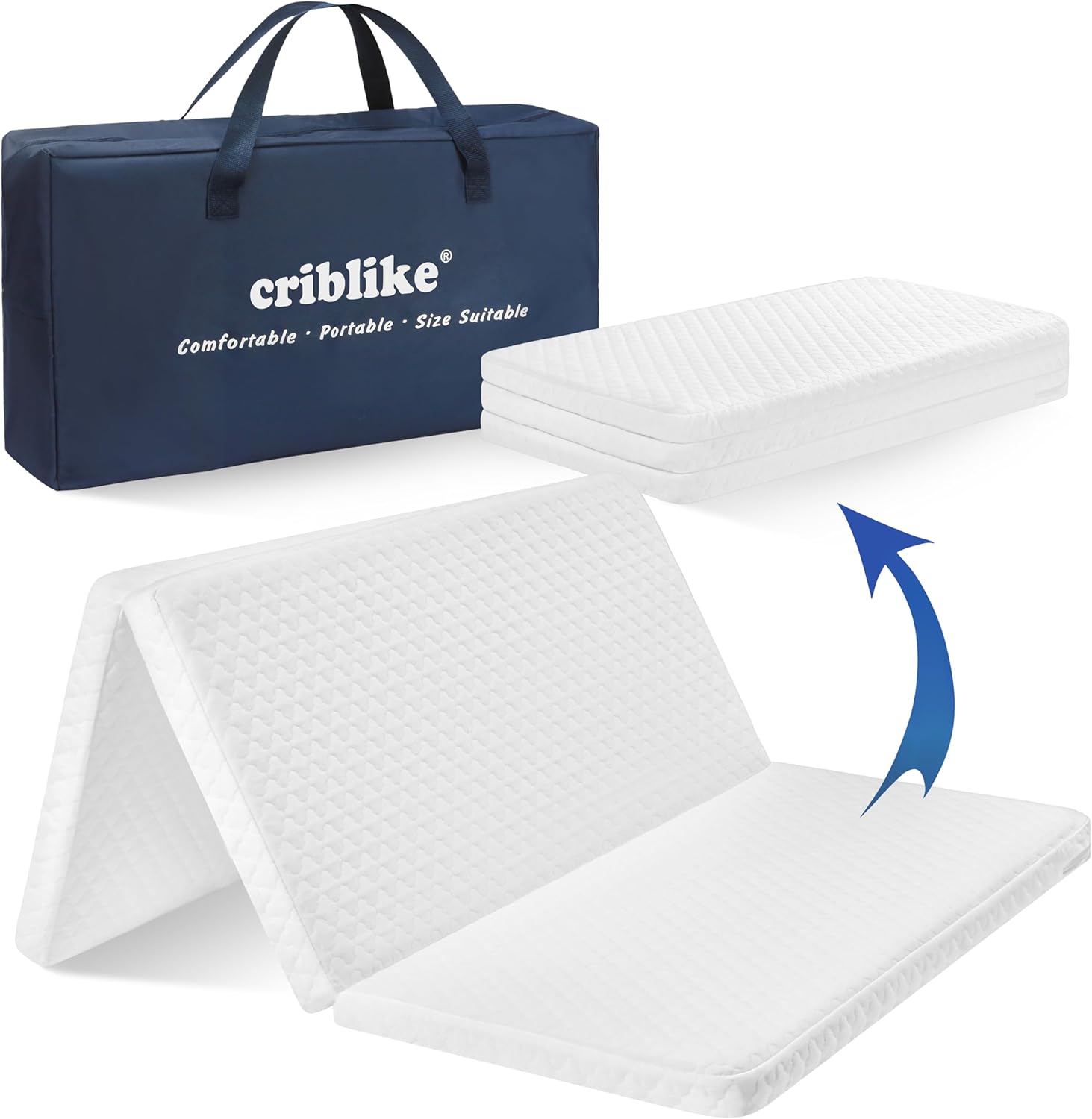 Trifold Pack and Play Mattress Pad Waterproof for Baby Comfort