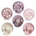 FRIGG SilkySoft Silicone Baby Pacifier 6-Pack Blooming Love - Safe