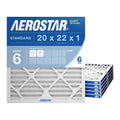Aerostar 20x22x1 MERV 6 Air Filter 6 Pack - Reliable Basic Filtration
