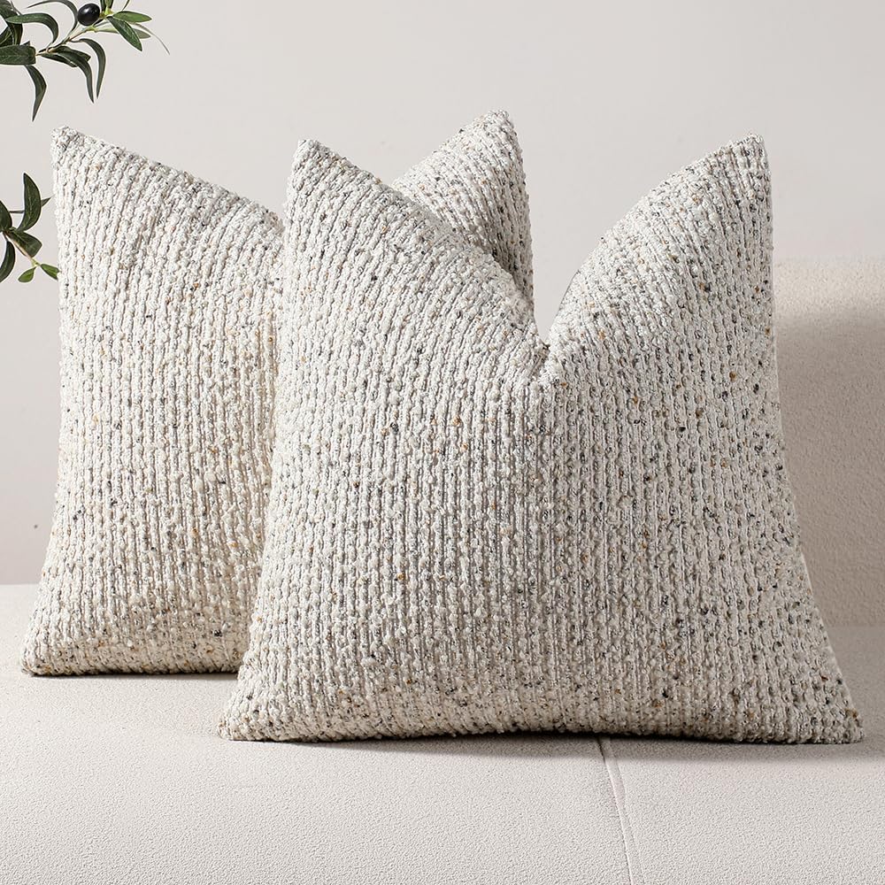 Striped Euro Sham Pillow Covers Set of 2 for Chic Home Decor