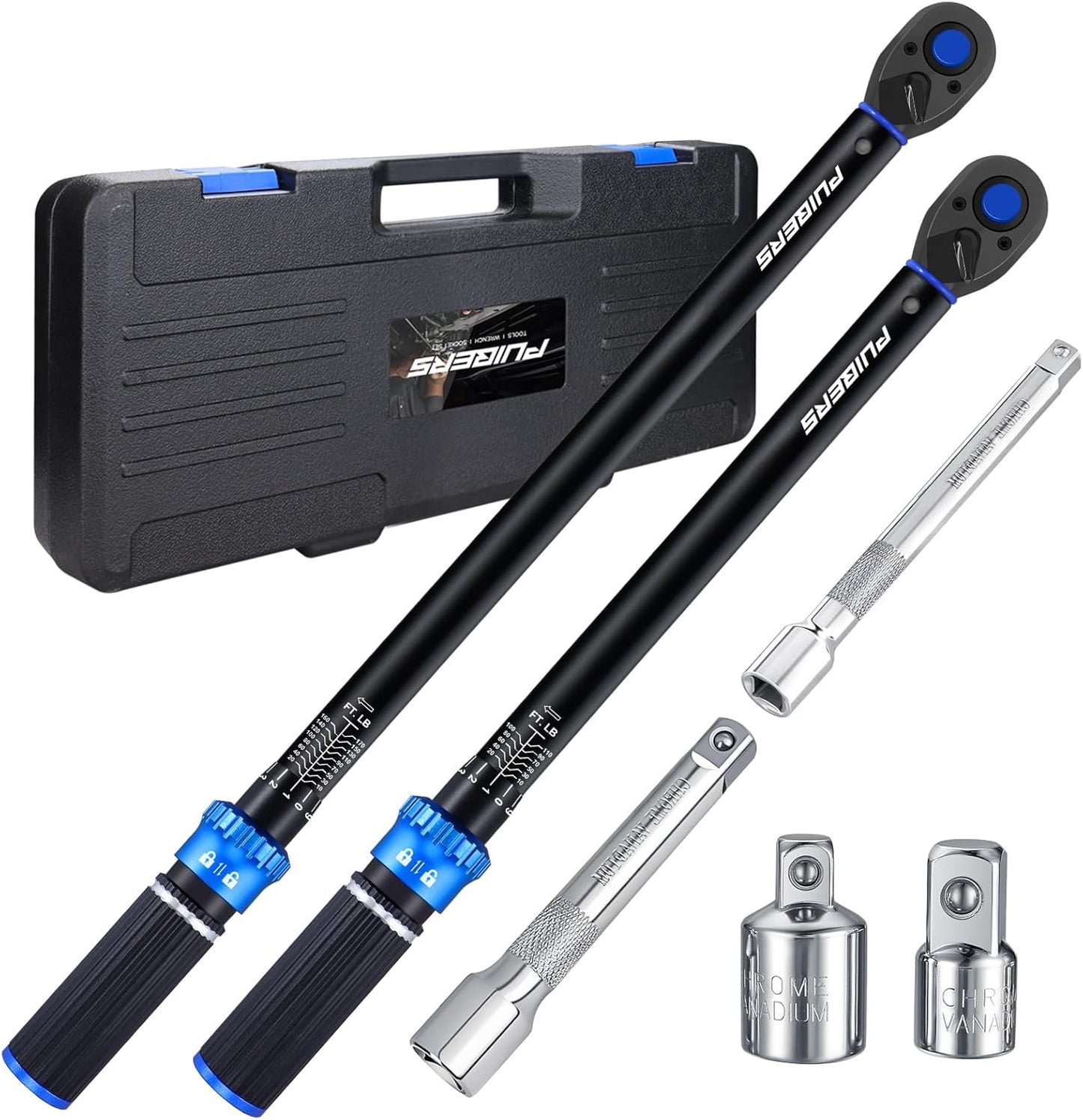 1/2 3/8 inch Drive Click Torque Wrench Set for Precision Work