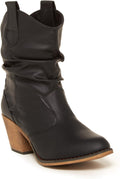 Modern Western Cowboy Distressed Mid-Calf Boot - Comfortable Vintage