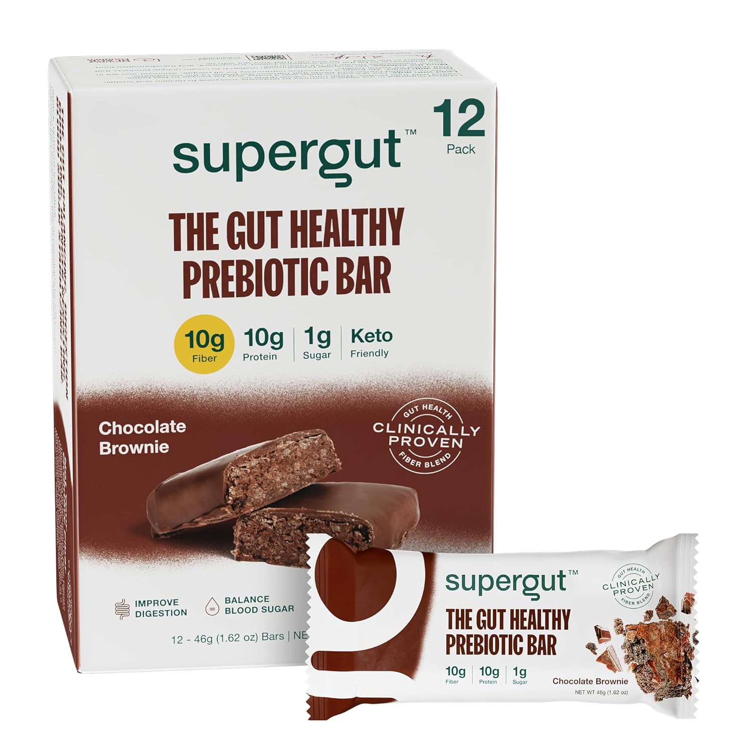 Supergut GLP-1 Boosting Prebiotic Bars for Gut Health