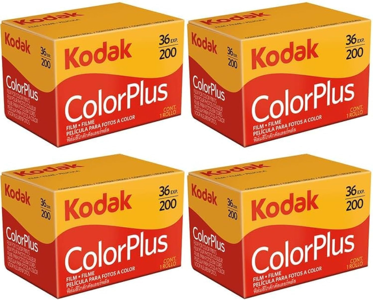 4 Rolls of Kodak Colorplus 200 ASA 36 Exposure 35mm Film