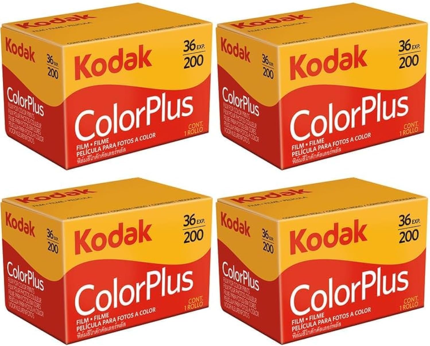 4 Rolls of Kodak Colorplus 200 ASA 36 Exposure 35mm Film