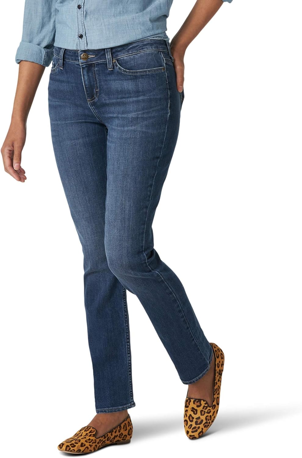 Lee Womens Legendary Mid Rise Straight Leg Jean for Comfort