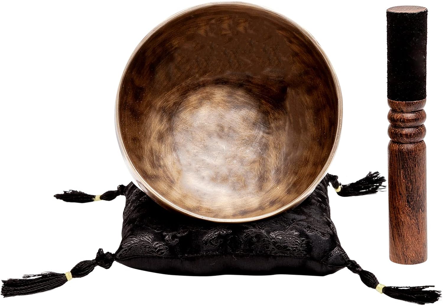 Large Tibetan Singing Bowl Set for Deep Meditation and Healing