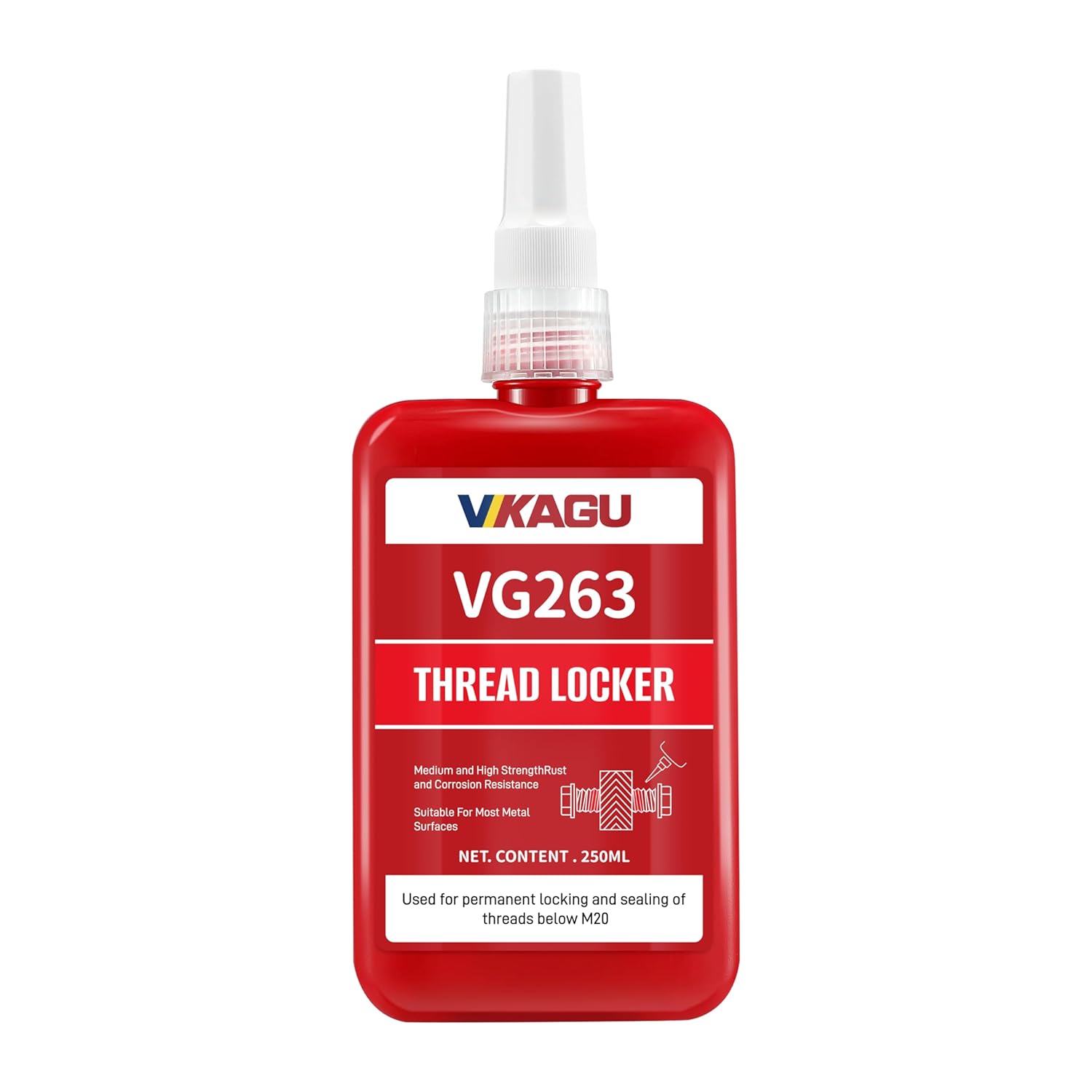263 Red High Strength High Temp Threadlocker for Secure Fastening
