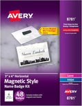 Customizable Name Badges 3 in x 4 in - Magnet Style, 48 Pack
