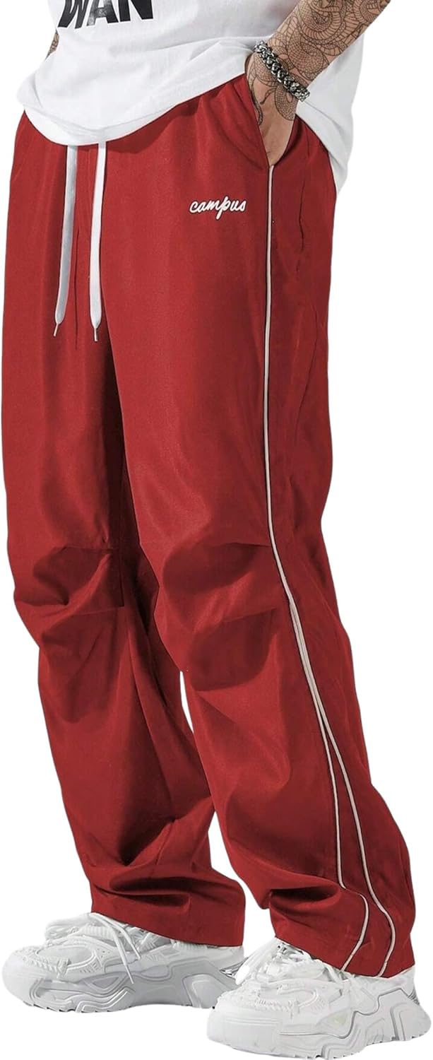 ZAFUL Men's Parachute Sweatpants for Casual Streetwear Style