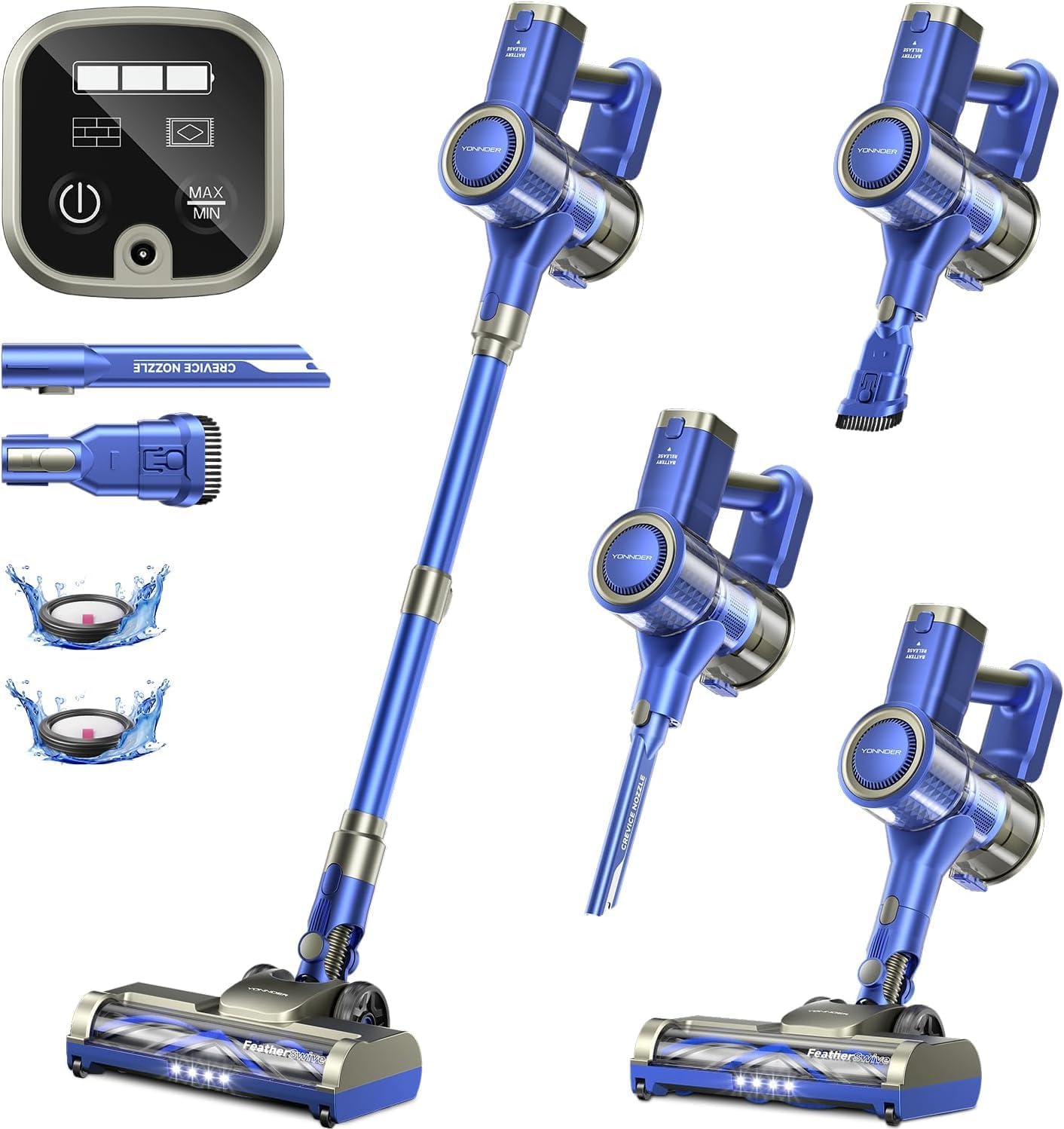 YONNDER Cordless Vacuum Cleaner with 40KPA Suction Power