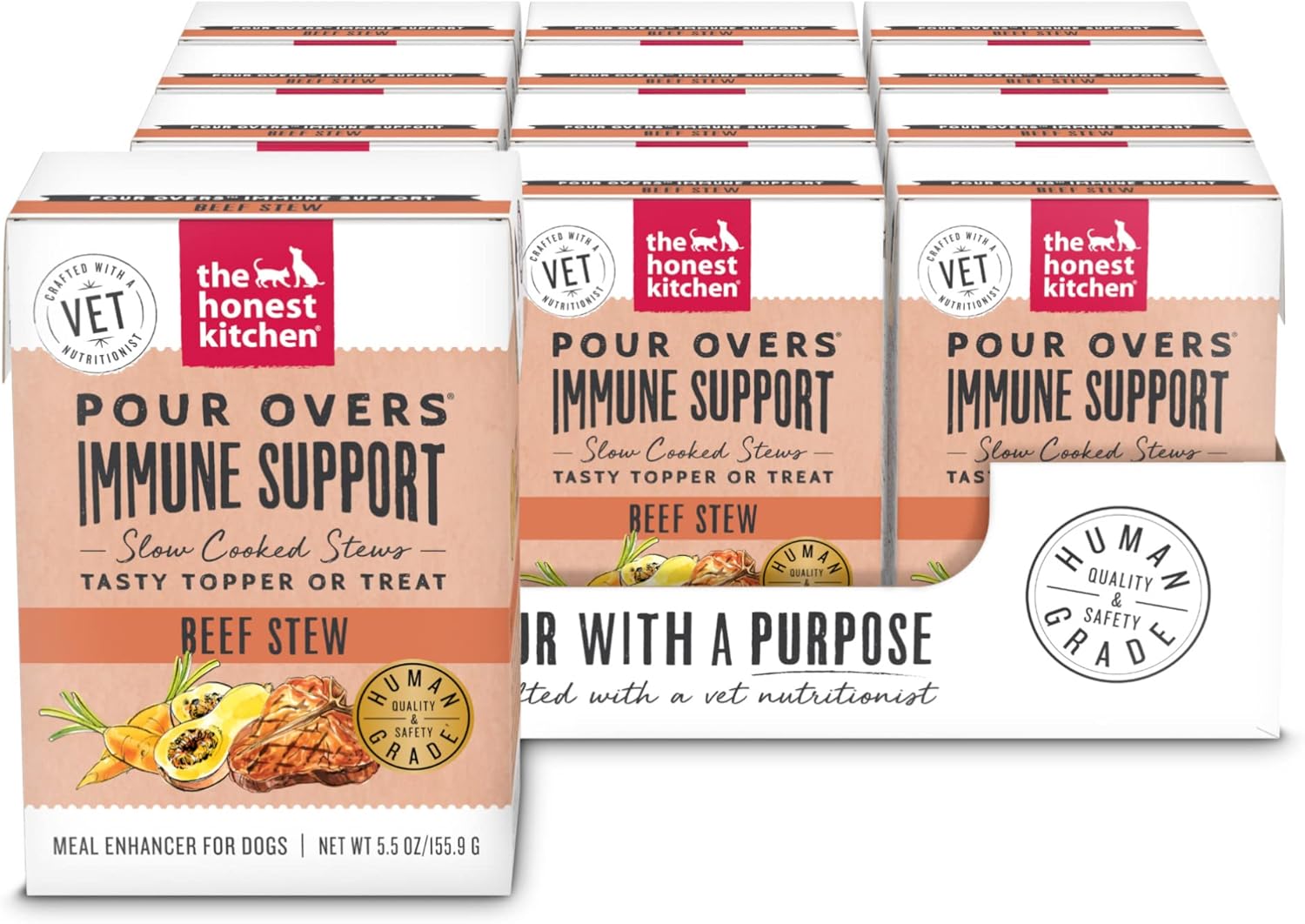Immune Support Beef Stew Dog Food Topper for Healthy Pets
