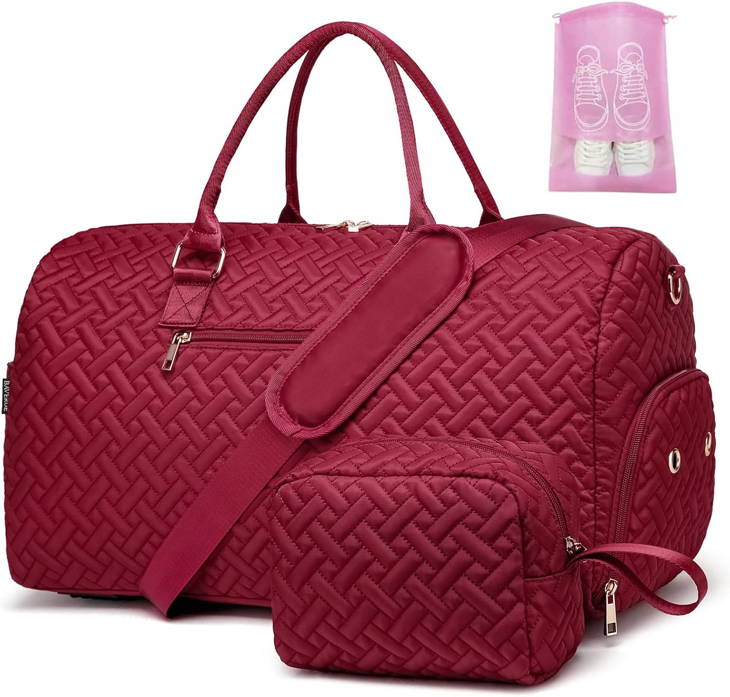 Duffle Bag for Travel with Shoe Compartment and Toiletry Bag