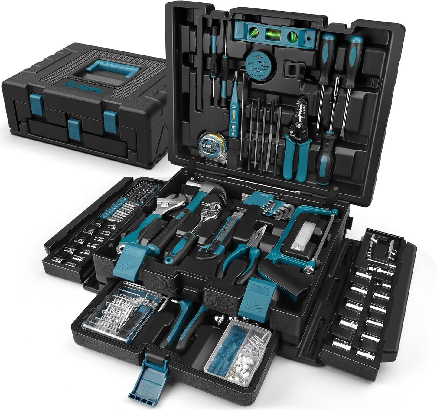 Sundpey 379-PCs Home Tool Kit for DIY and Home Repair Needs
