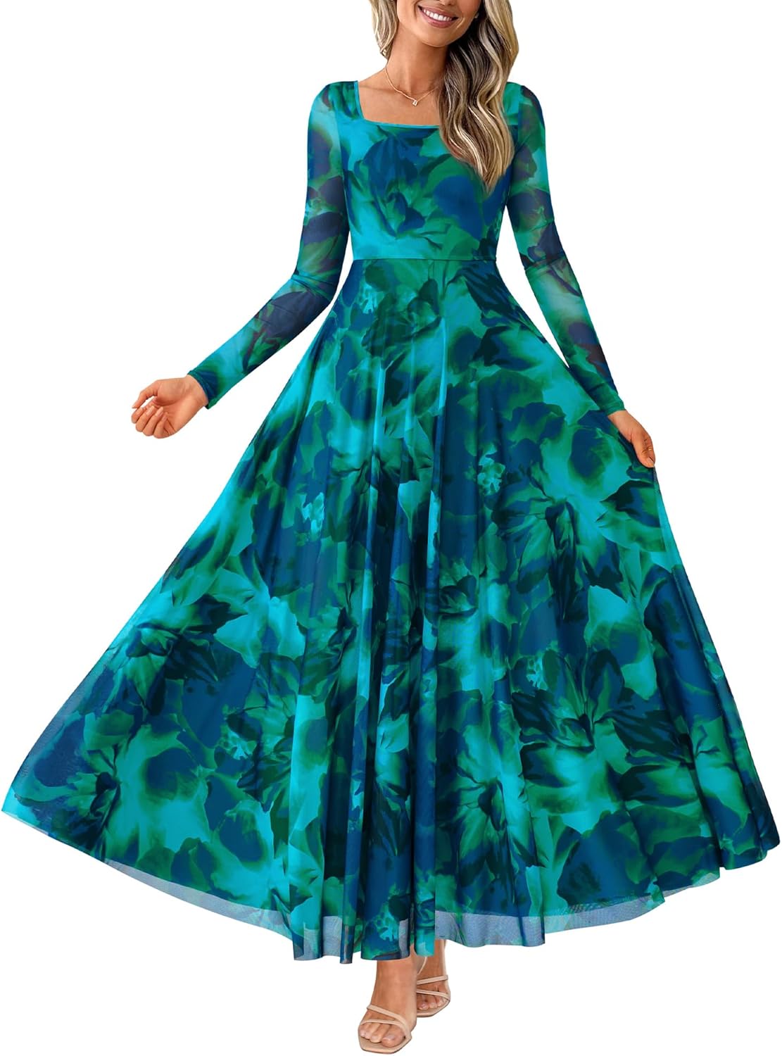 BTFBM Women Maxi Dress for Fall 2025 - Elegant Floral Style