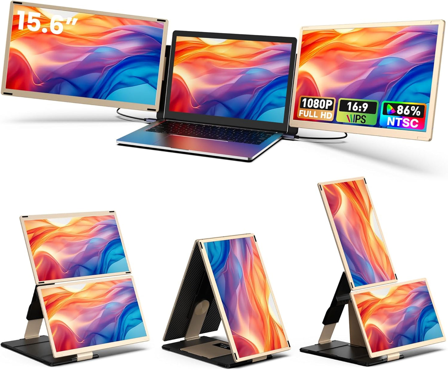 Laptop Screen Extender: 15.6ft' Triple Monitor for Productivity