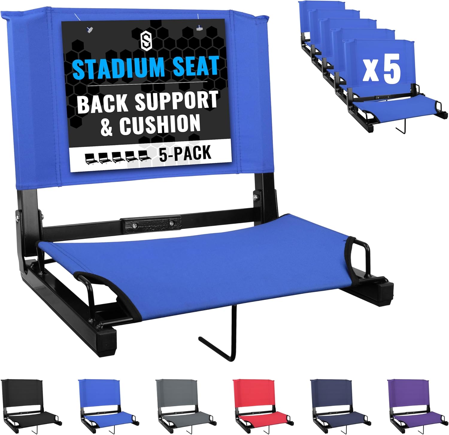 Sports Unlimited Bleacher Chairs with Back Support for Comfort