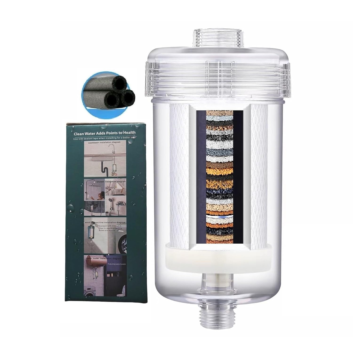2 Micron High Flow Washer Filter: Remove 99.5% Contaminants, Healthier Skin & Clothes
