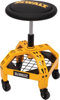 DEWALT Heavy-Duty Metal Rolling Stool for Shop or Garage