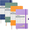 POPRUN Lined Journal Notebook 5.25in x 8in - Durable Hardcover Set