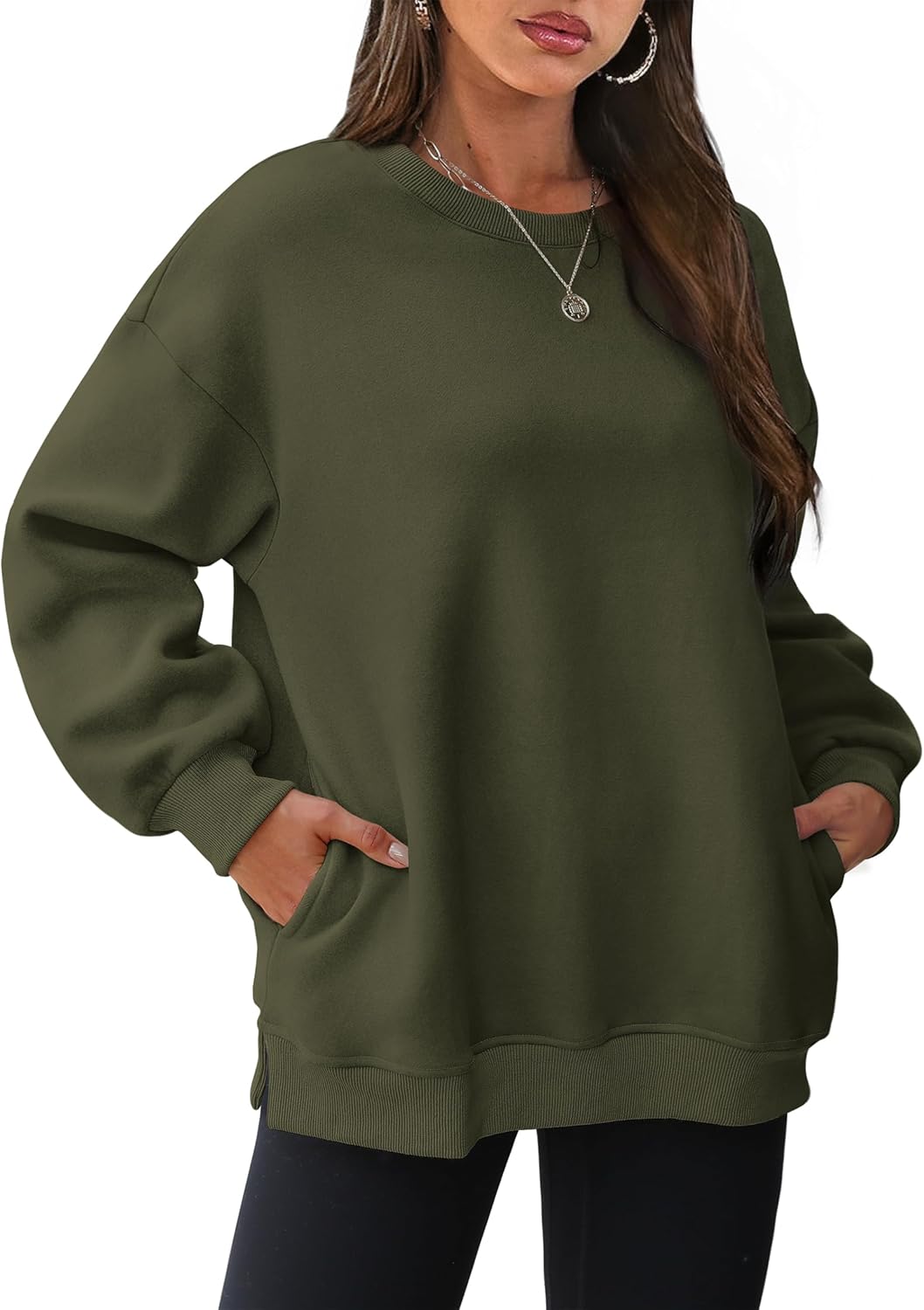 Oversized Sweatshirts for Women - Cozy Fleece Pullover Tops