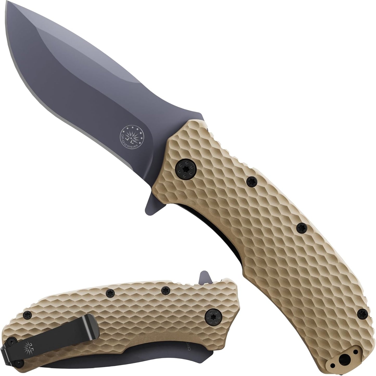 Off-Grid Knives Rapid Fire Coyote Large EDC for Camping
