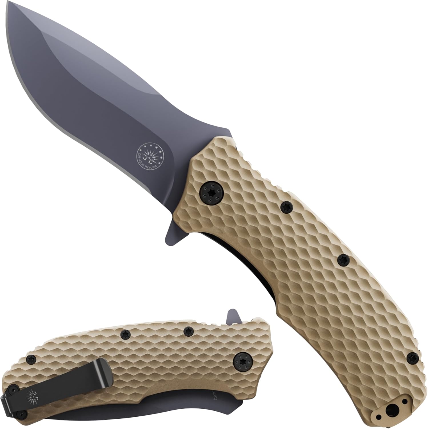 Off-Grid Knives Rapid Fire Coyote Large EDC for Camping