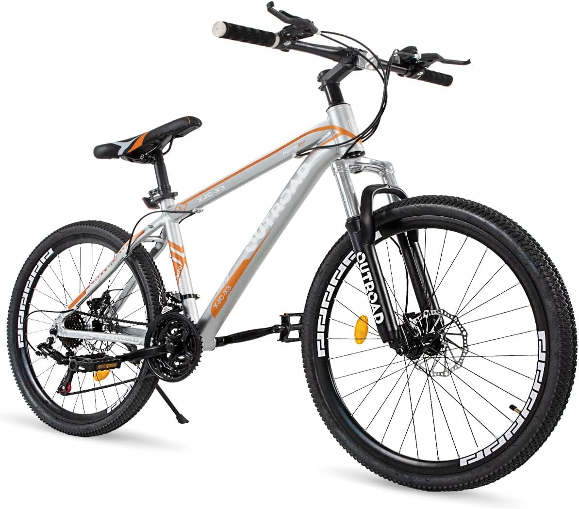 Outroad Fat Tire Mountain Bike with 26 inch Wheels and 21 Speeds
