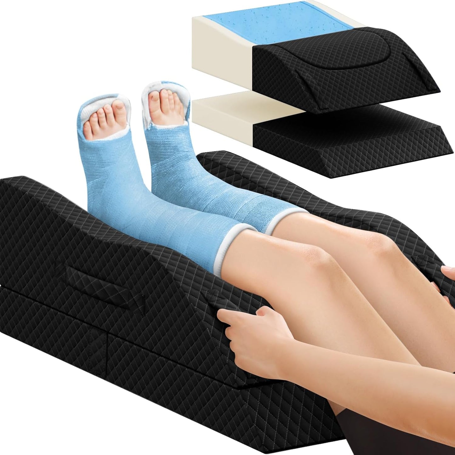 Leg Elevation Pillow for Blood Circulation and Recovery Comfort