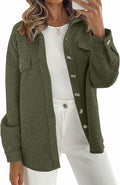 ZESICA Women's Stylish Long Sleeve Shacket Coat for Casual Outings