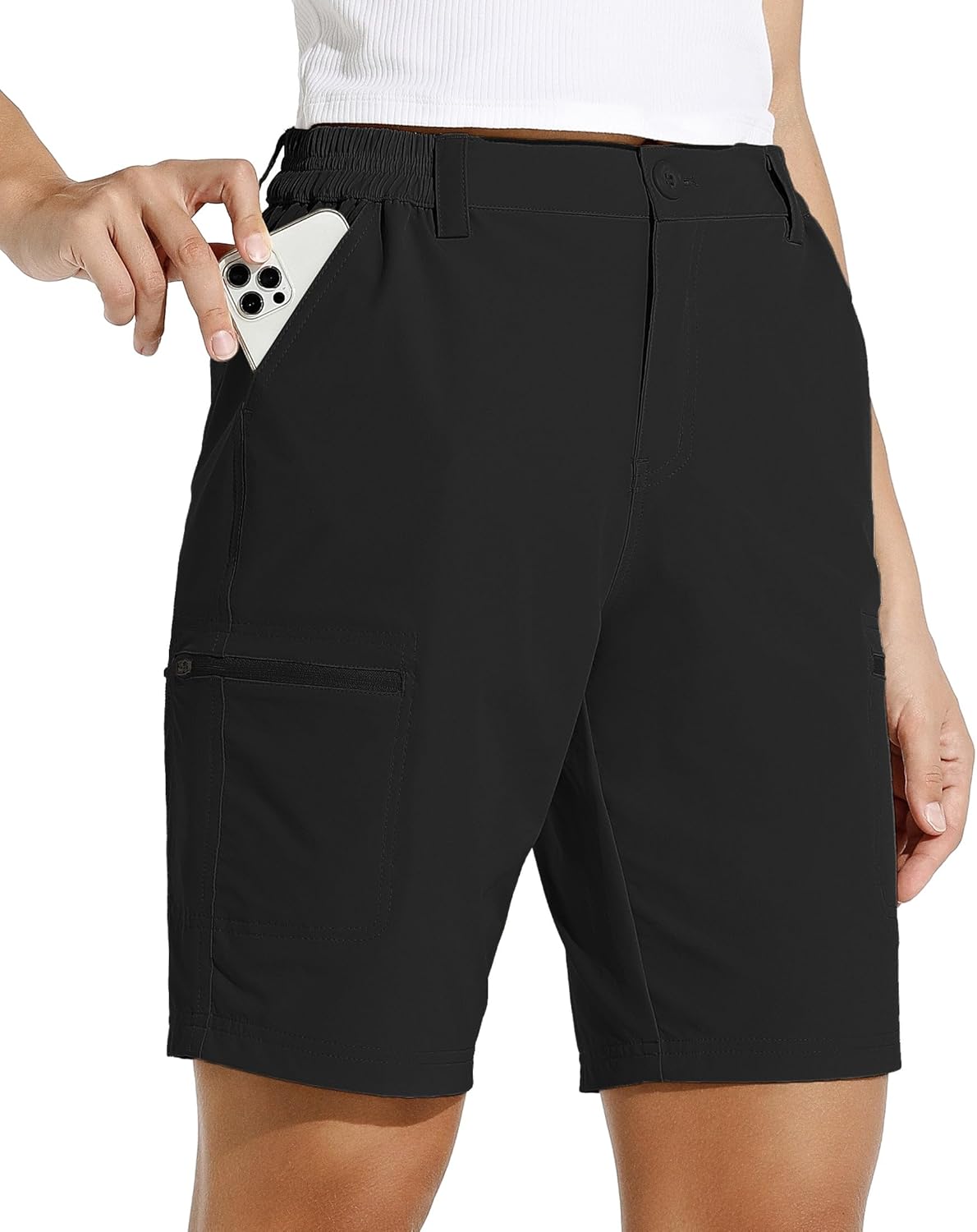 Willit Women's 10in Hiking Cargo Shorts for Summer Adventures