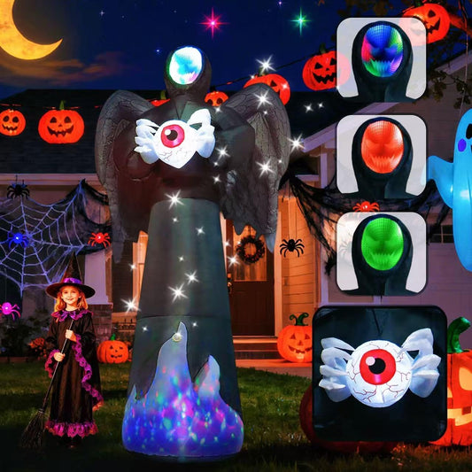 8FT Grim Reaper Halloween Inflatable Decorations for Spooky Fun