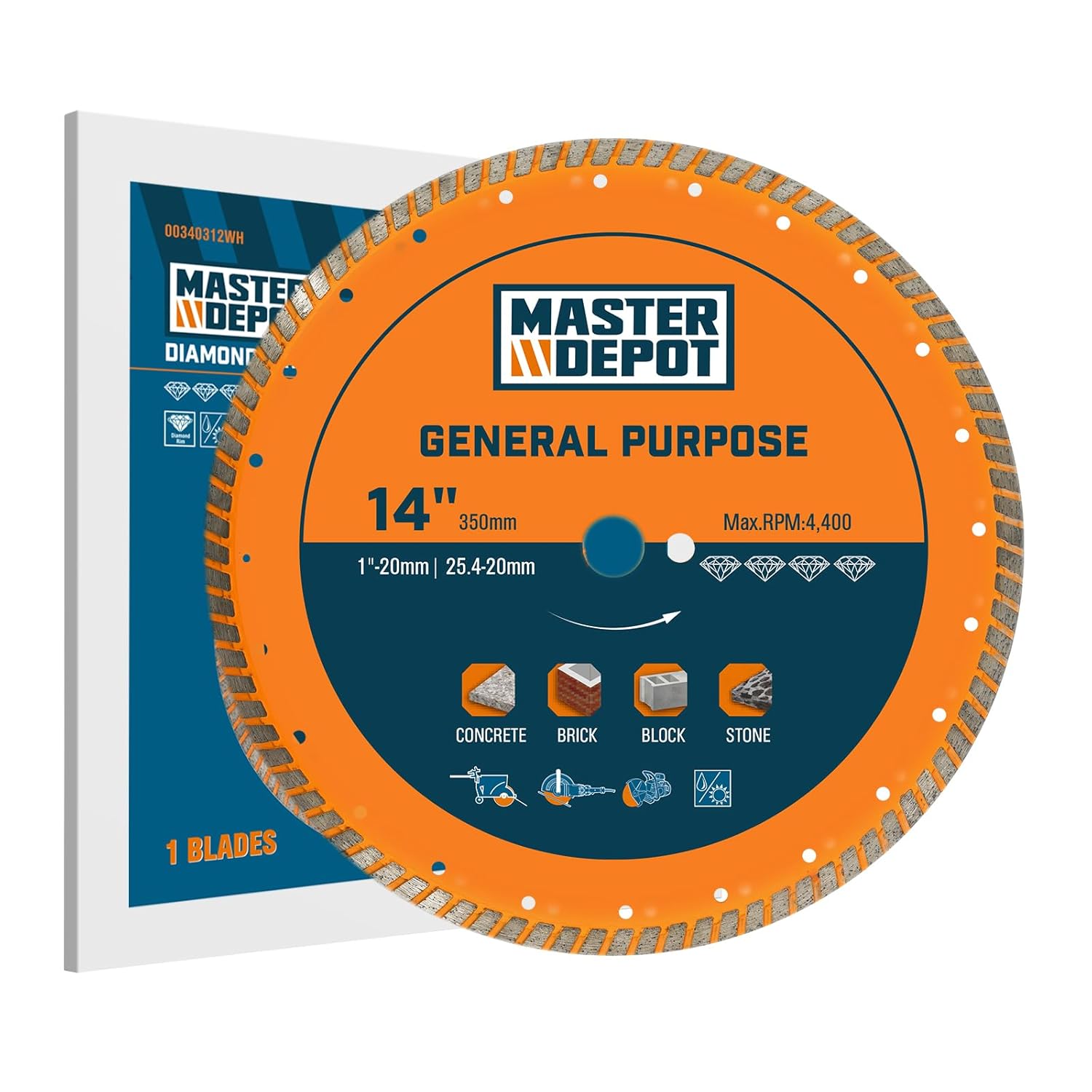 14 Inch Diamond Cutting Blade for Angle Grinder and Saw Use