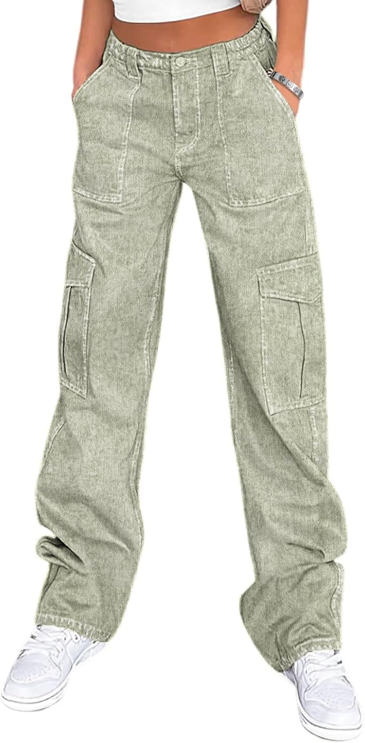 Lepunuo Cargo Pants for Women High Waisted Y2K Streetwear