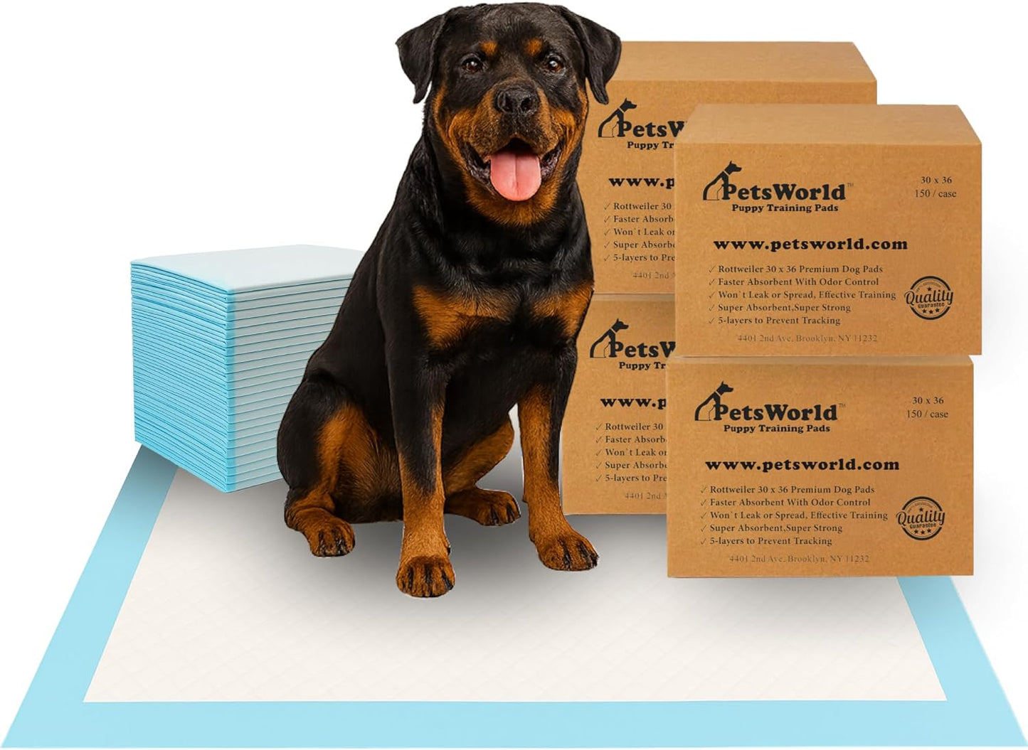 PetsWorld XL Dog Pee Pads for Potty Training Large Dogs