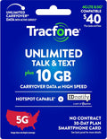 TracFone $40 Unlimited Talk, Text, 8GB Data 30Day Plan - Simple