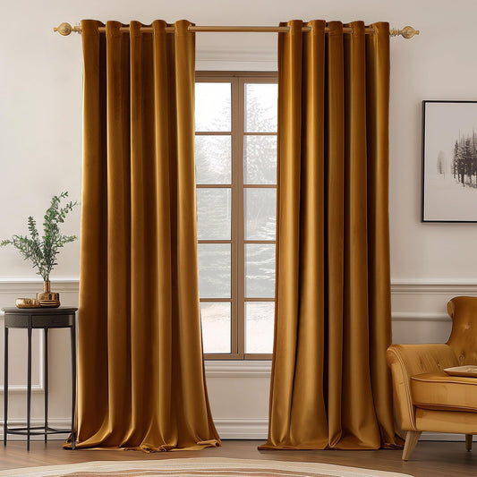 MIULEE Velvet Curtains for Elegant Room Darkening Decor