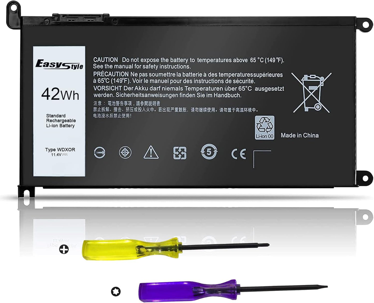 42Wh WDX0R Replacement Laptop Battery for Dell Inspiron Series