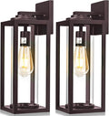 16in Large Outdoor Wall Lights 2-Pack - Oil Rubbed Bronze Porch