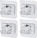 No Drill Self-Adhesive Curtain Rod Brackets - Set of 4