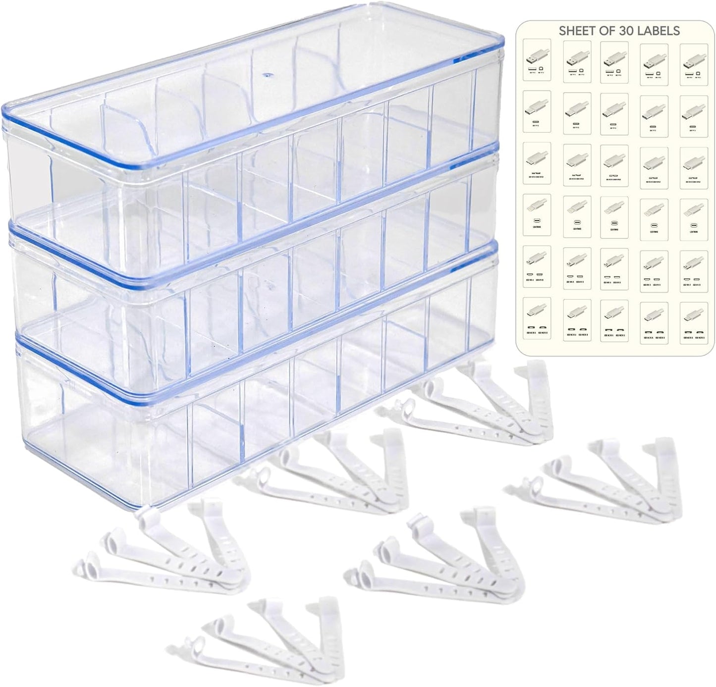 Organize with Ease: Stackable Cable Boxes by CHRABI
