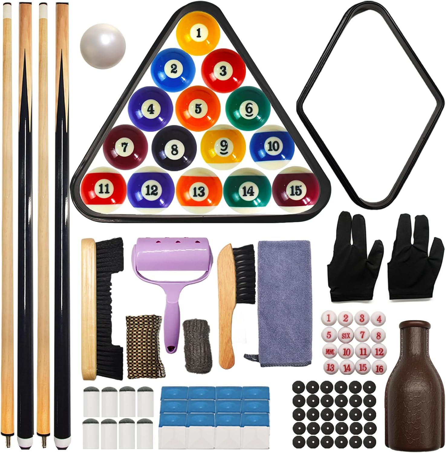 95pcs Pool Table Accessories Set for Fun and Competition