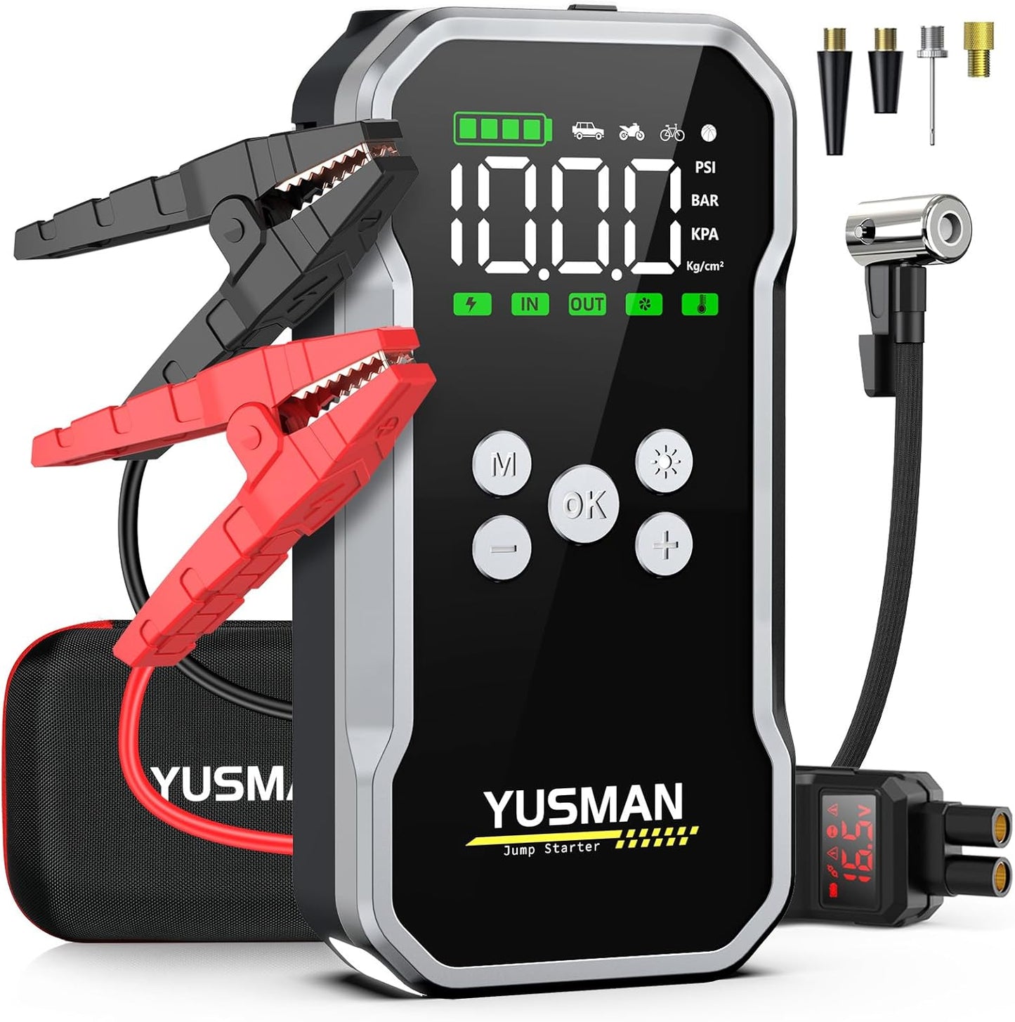YUSMAN 5000A Jump Starter: Power & Precision!