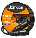 CAT6 Shielded Ethercon Cable 50 ft - Locking RJ45 for Stage Use