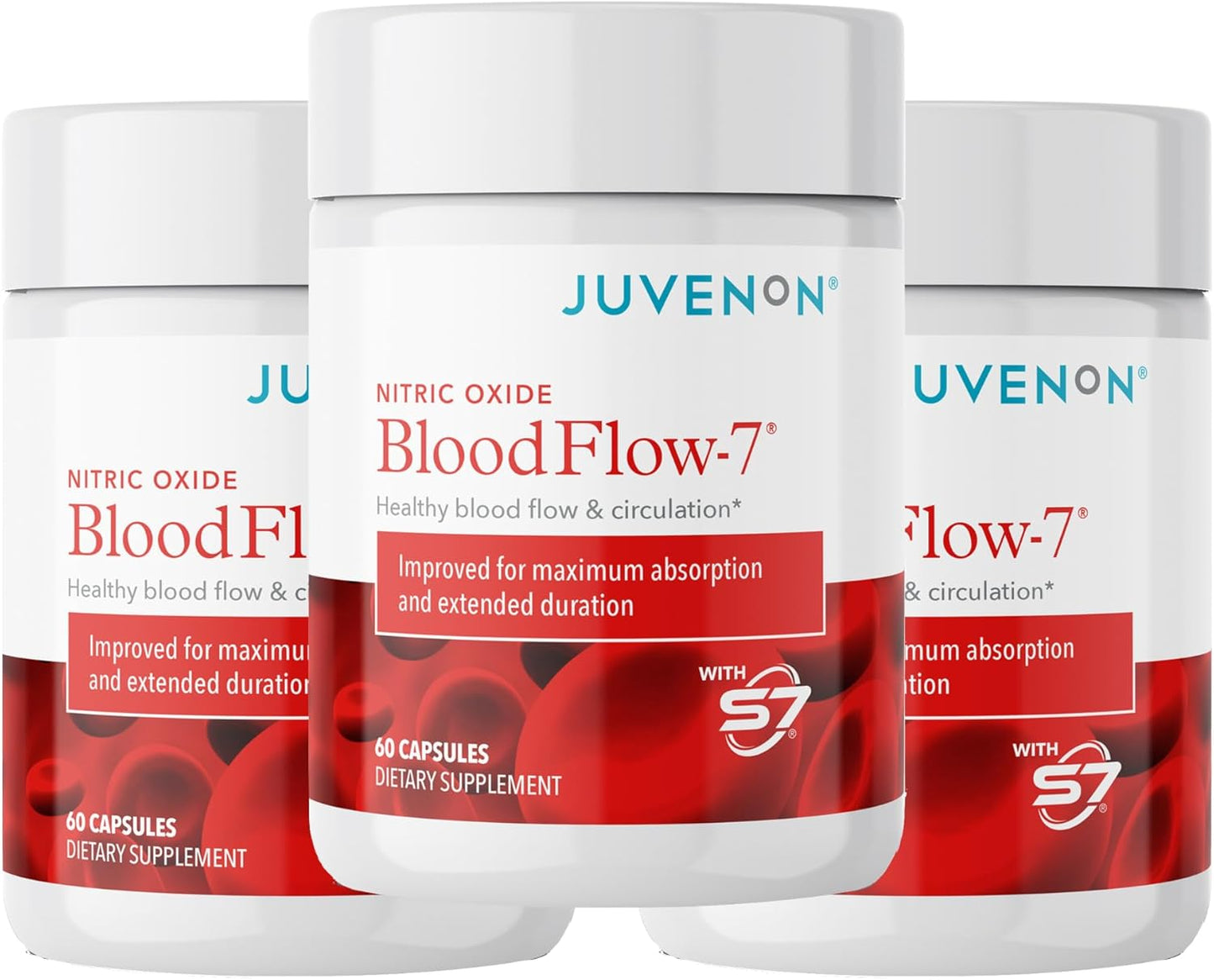 Juvenon BloodFlow-7 Nitric Oxide Supplement for Energy Boost